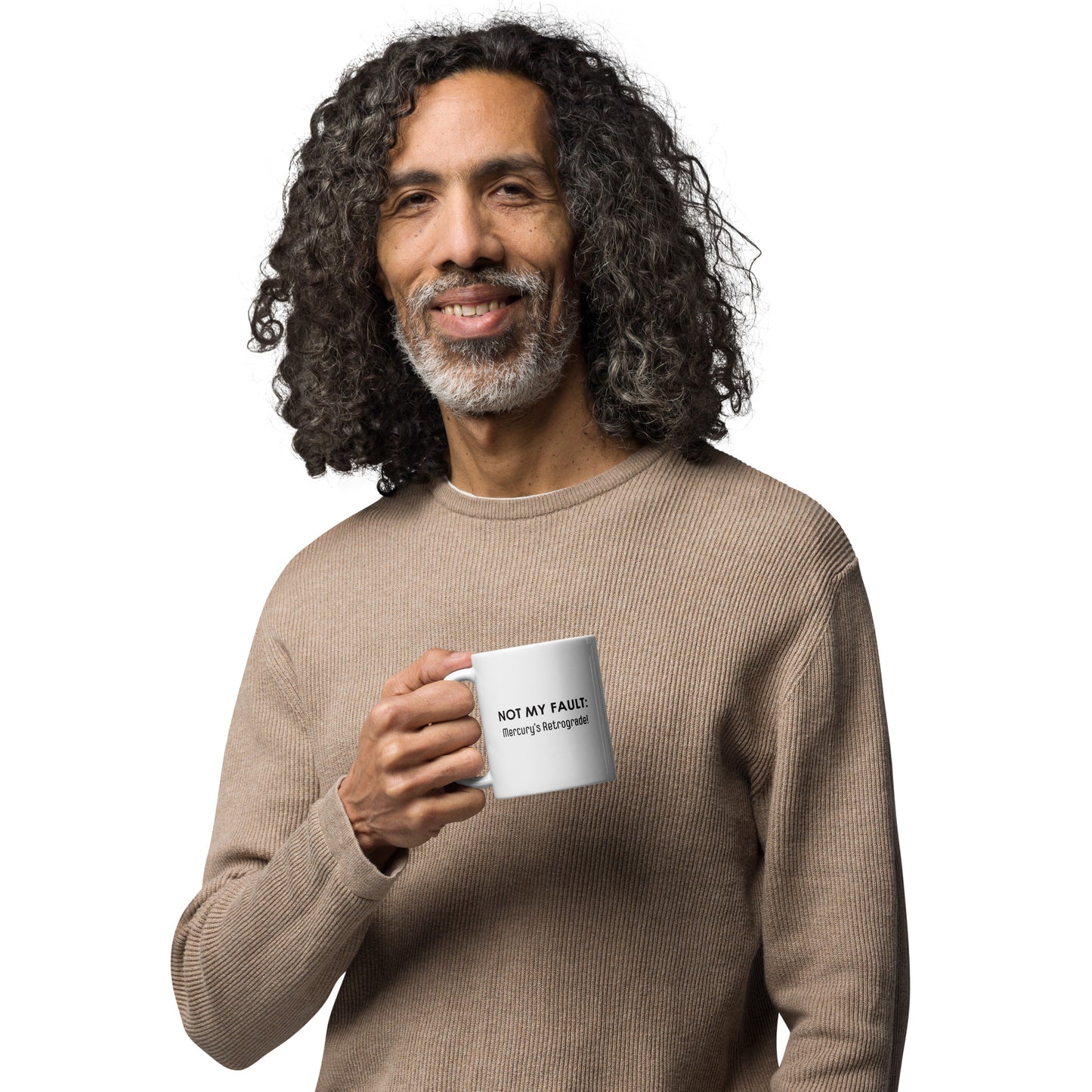 Not My Fault: Mercury's Retrograde - White glossy mug