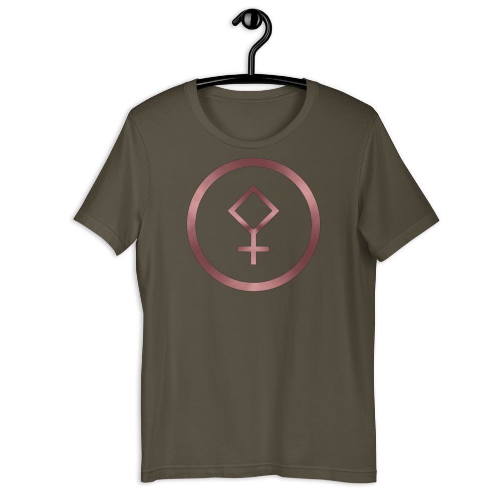 Metallic Zodiac Circle - Crimson Pallas - Short-sleeve unisex t-shirt