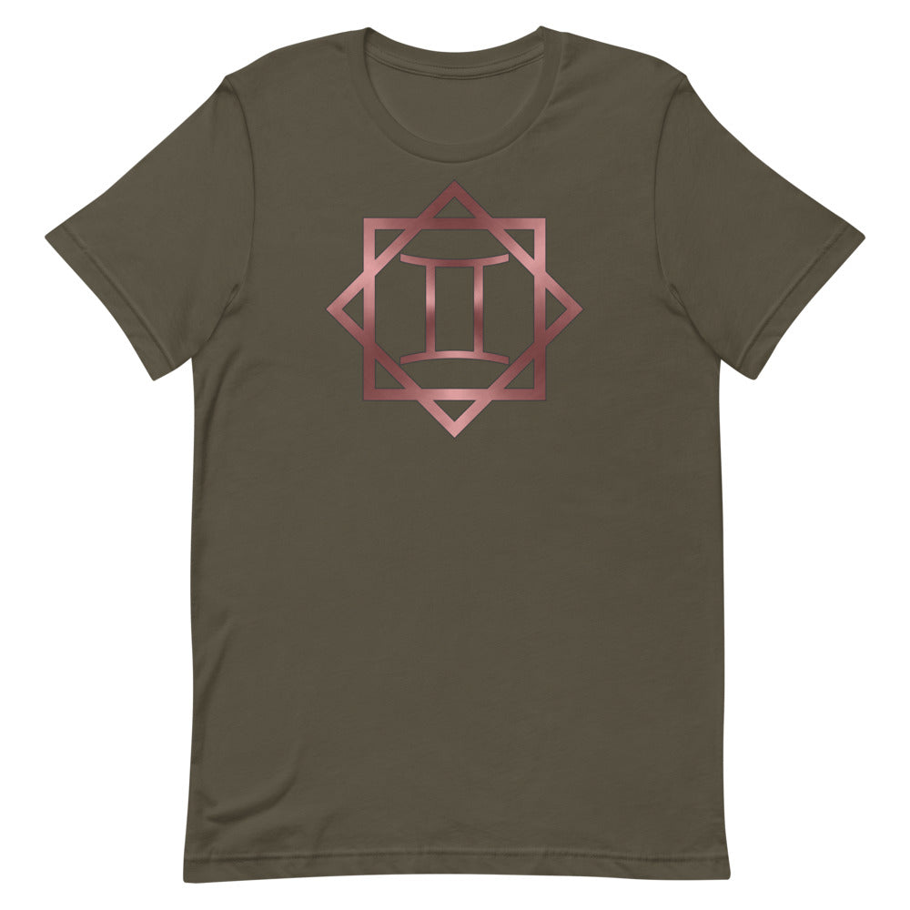 Metallic Zodiac Double-Box - Crimson Gemini - Short-sleeve unisex t-shirt