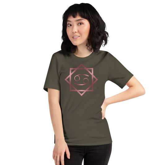 Metallic Zodiac Double-Box - Crimson Cancer - Short-sleeve unisex t-shirt