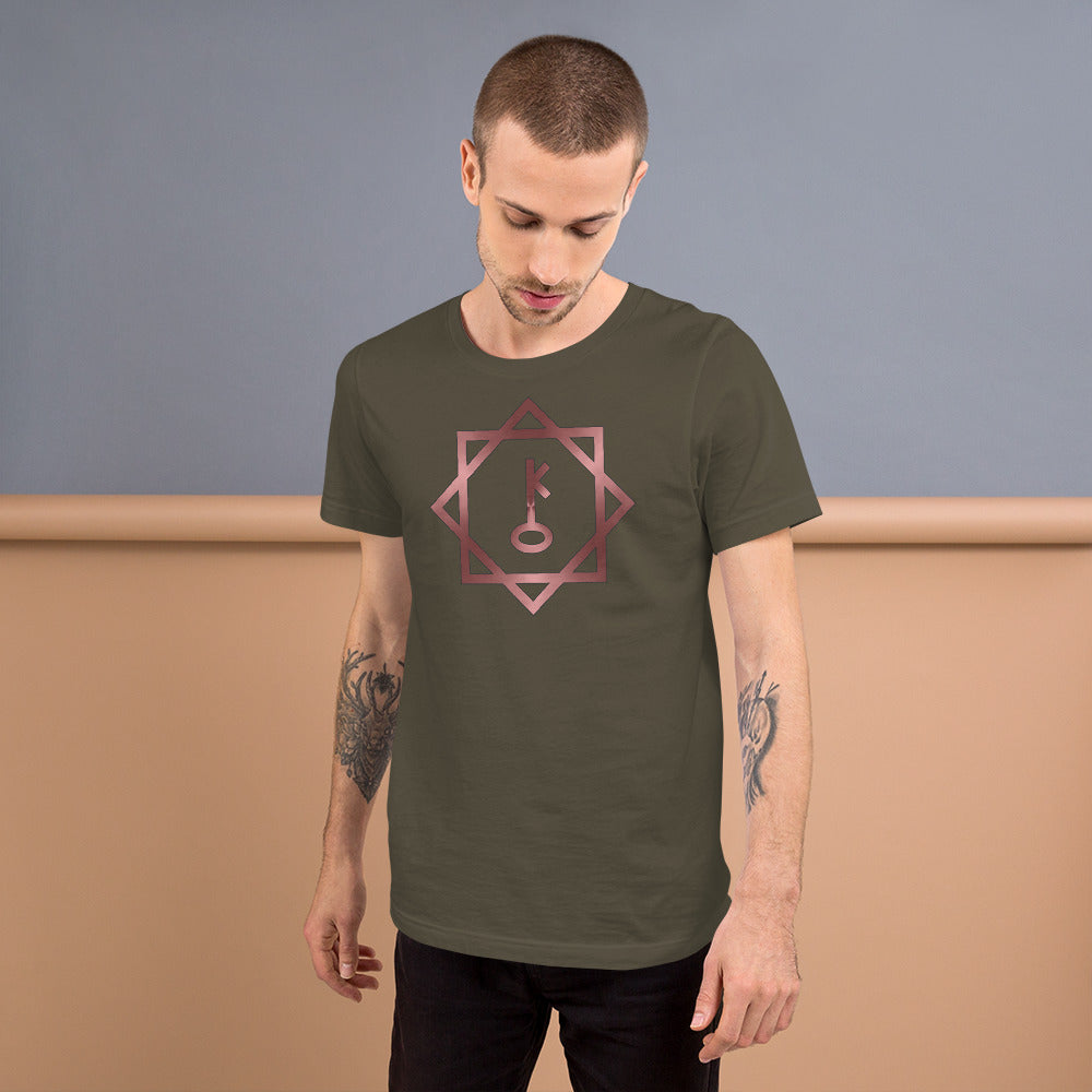 Metallic Zodiac Double-Box - Crimson Chiron - Short-sleeve unisex t-shirt