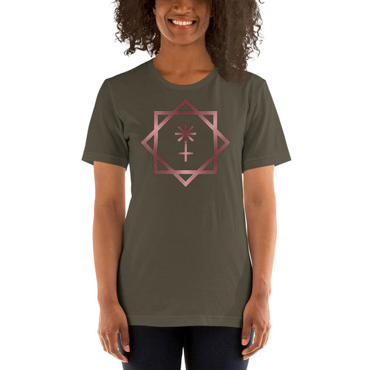 Metallic Zodiac Double-Box - Crimson Juno - Short-sleeve unisex t-shirt