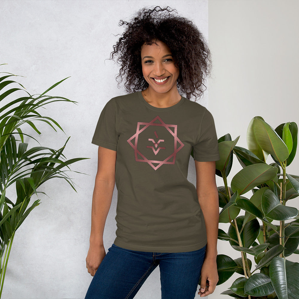 Metallic Zodiac Double-Box - Crimson Vesta - Short-sleeve unisex t-shirt
