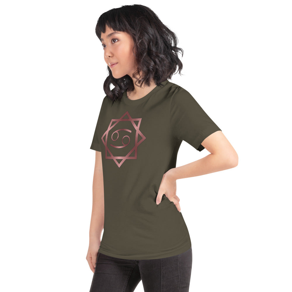 Metallic Zodiac Double-Box - Crimson Cancer - Short-sleeve unisex t-shirt