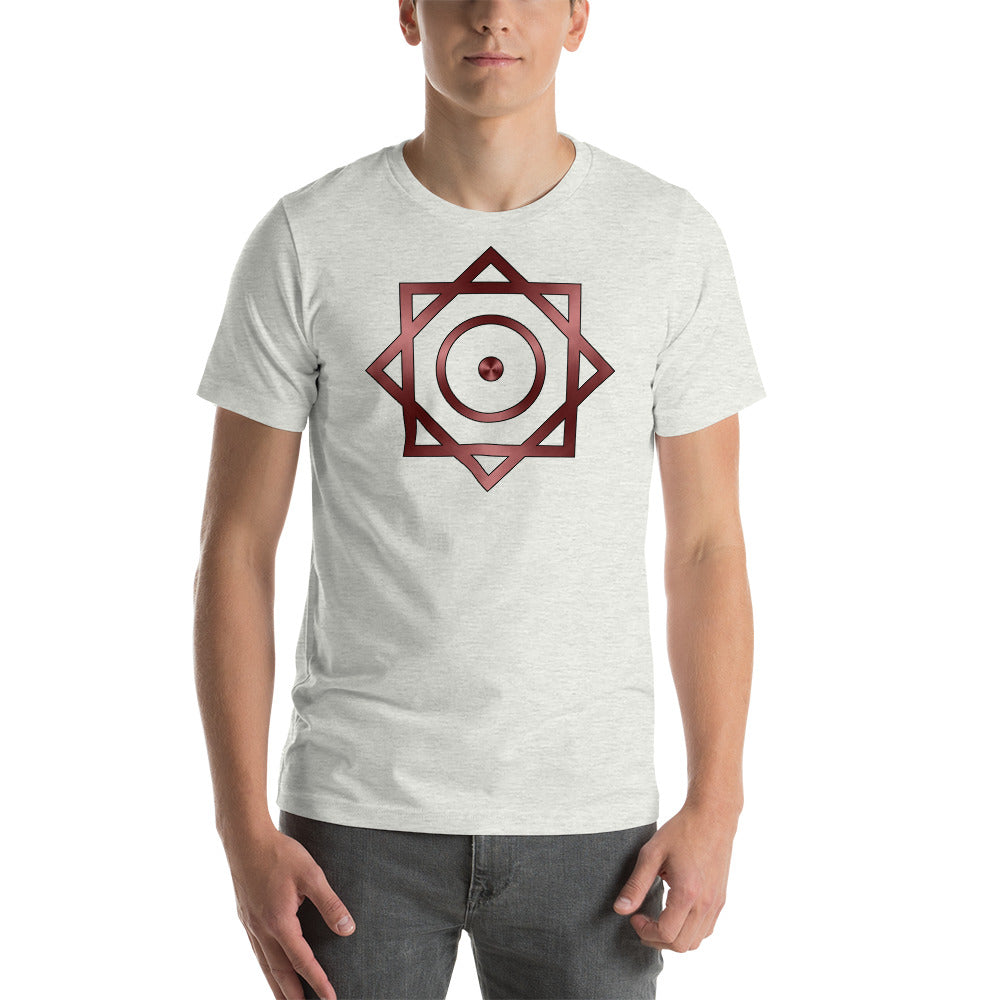Metallic Zodiac Double-Box - Crimson Sun - Short-sleeve unisex t-shirt