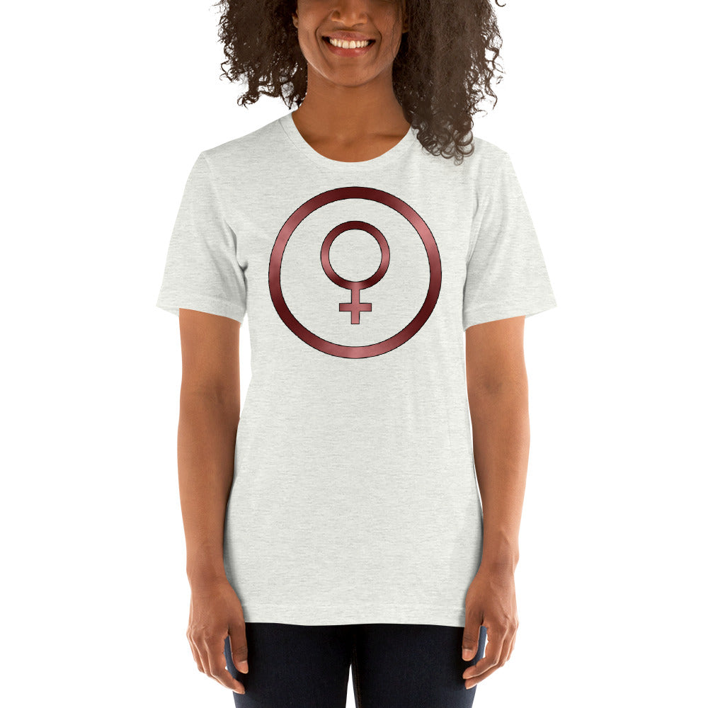 Metallic Zodiac Circle - Crimson Venus - Short-sleeve unisex t-shirt