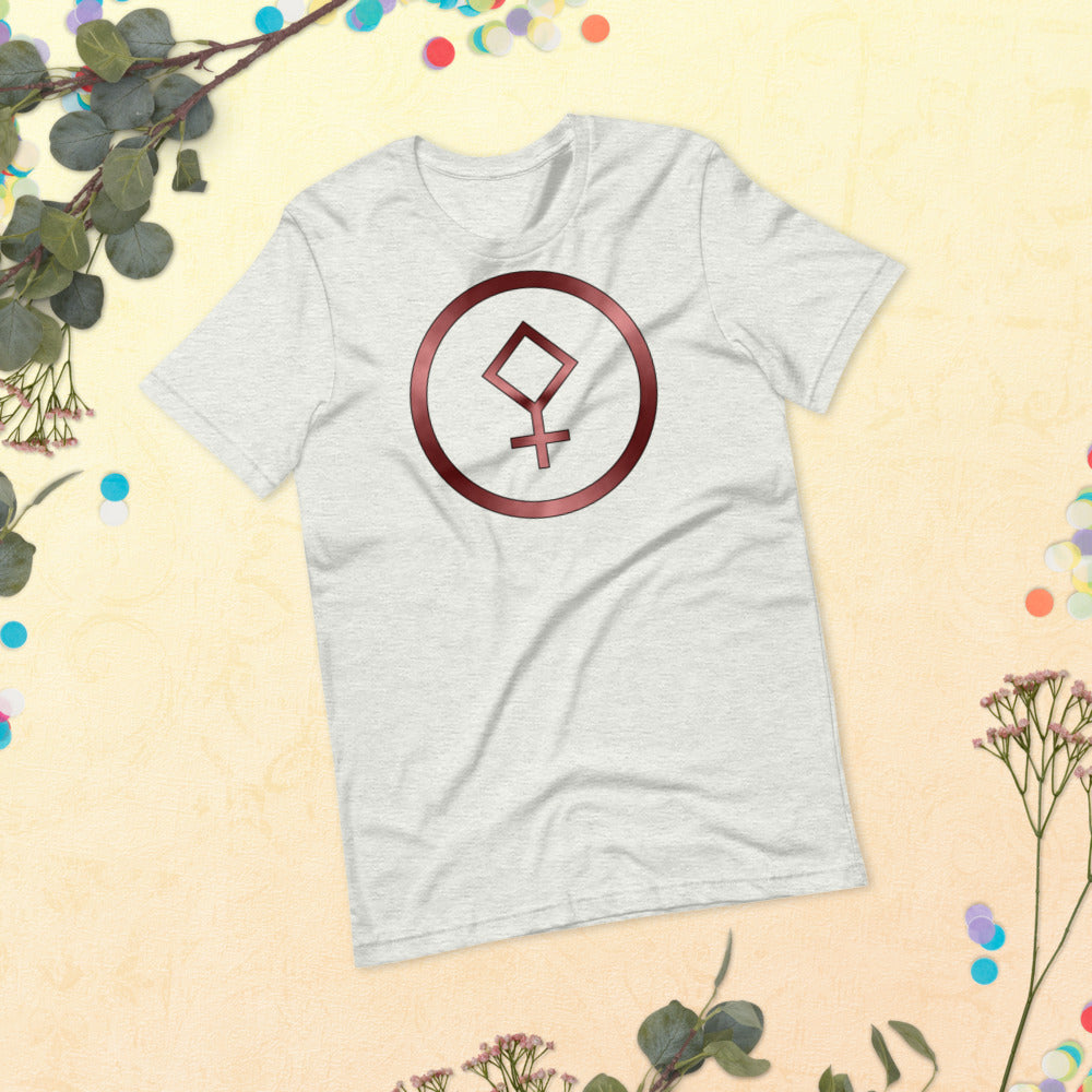 Metallic Zodiac Circle - Crimson Pallas - Short-sleeve unisex t-shirt