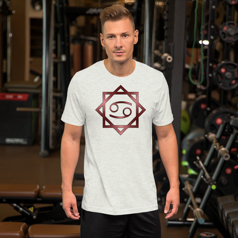 Metallic Zodiac Double-Box - Crimson Cancer - Short-sleeve unisex t-shirt
