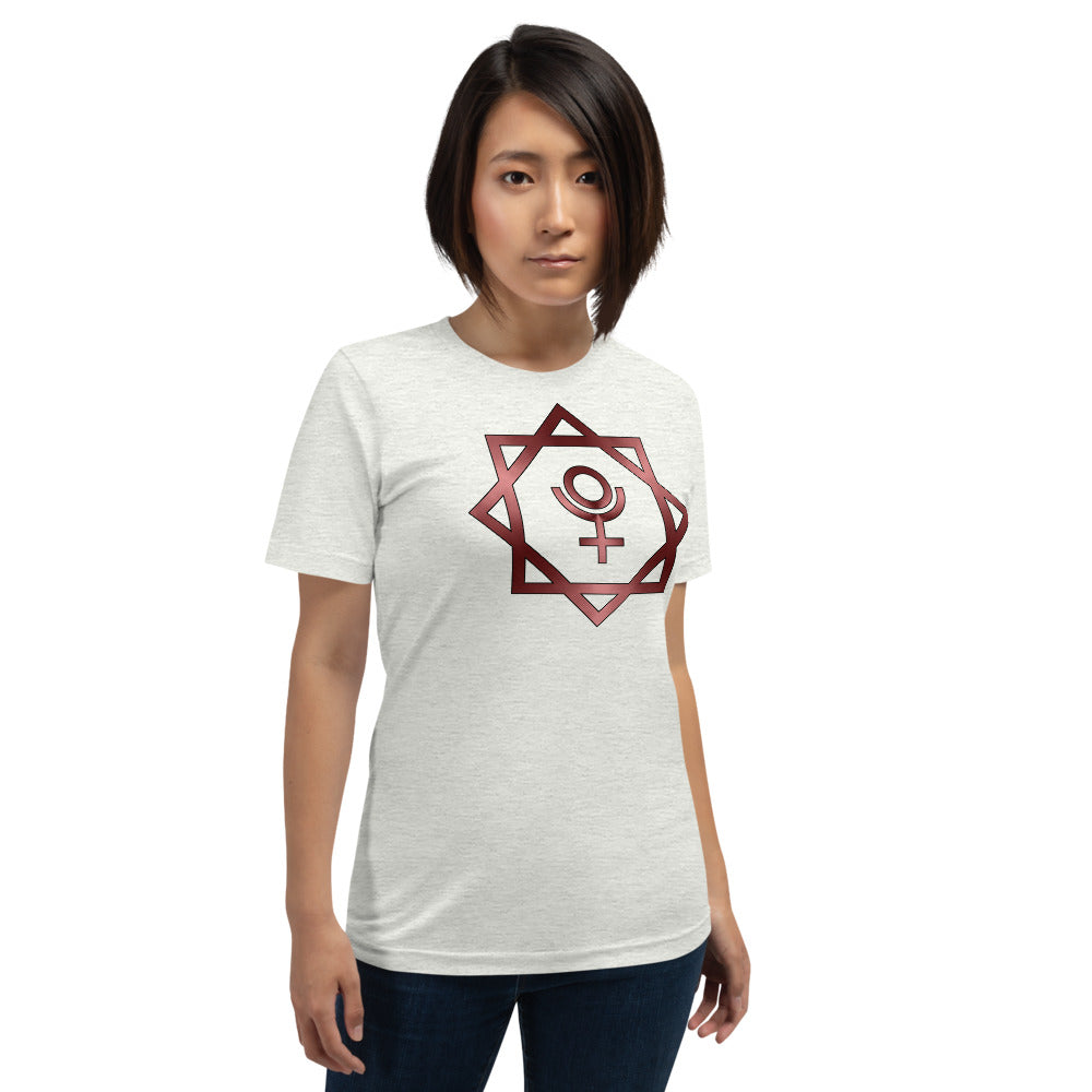 Metallic Zodiac Double-Box - Crimson Pluto - Short-sleeve unisex t-shirt