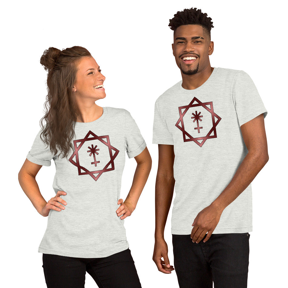 Metallic Zodiac Double-Box - Crimson Juno - Short-sleeve unisex t-shirt