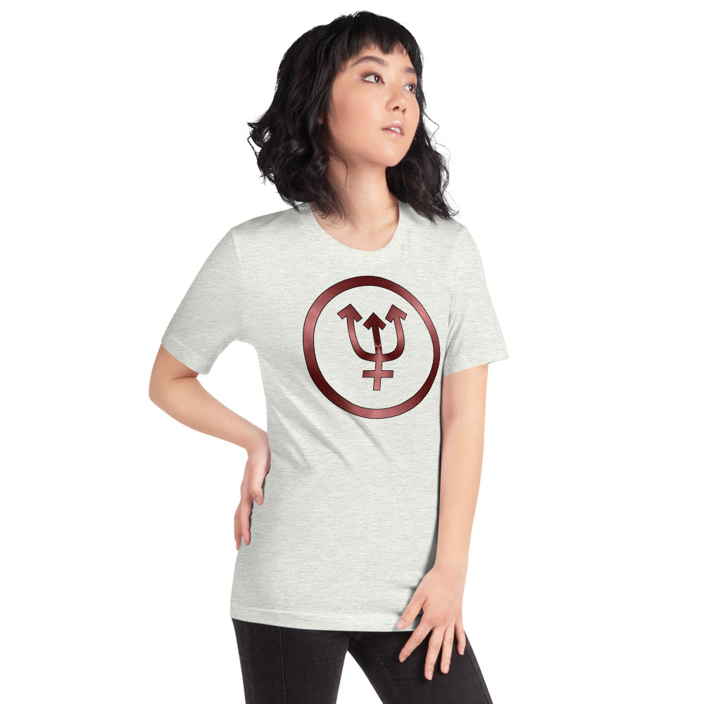 Metallic Zodiac Circle - Crimson Neptune - Short-sleeve unisex t-shirt