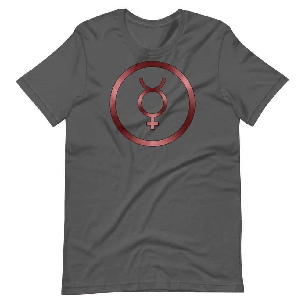 Metallic Zodiac Circle - Crimson Mercury - Short-sleeve unisex t-shirt