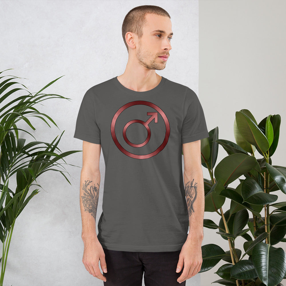 Metallic Zodiac Circle - Crimson Mars - Short-sleeve unisex t-shirt