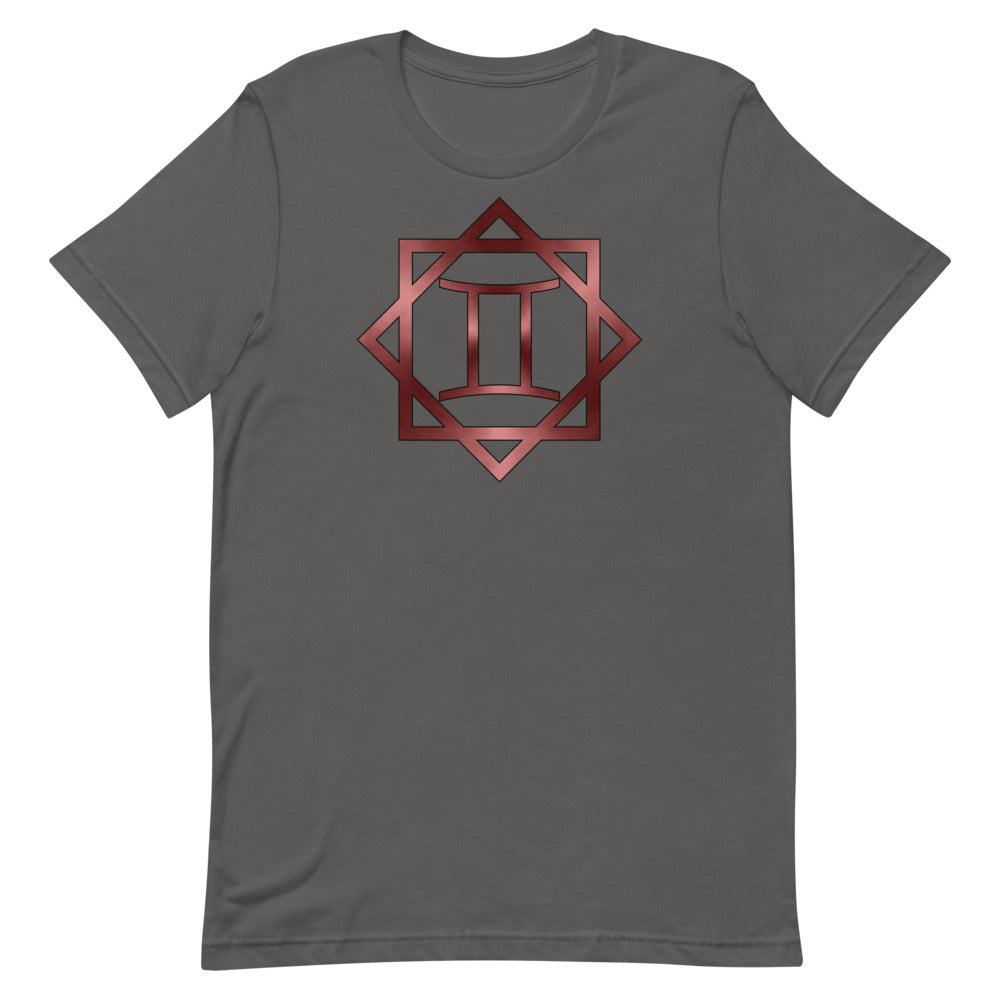 Metallic Zodiac Double-Box - Crimson Gemini - Short-sleeve unisex t-shirt