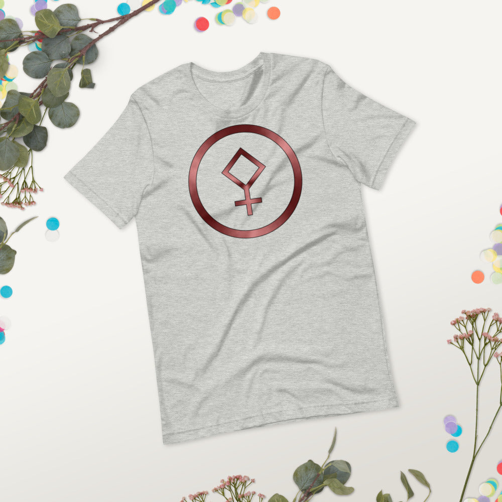Metallic Zodiac Circle - Crimson Pallas - Short-sleeve unisex t-shirt