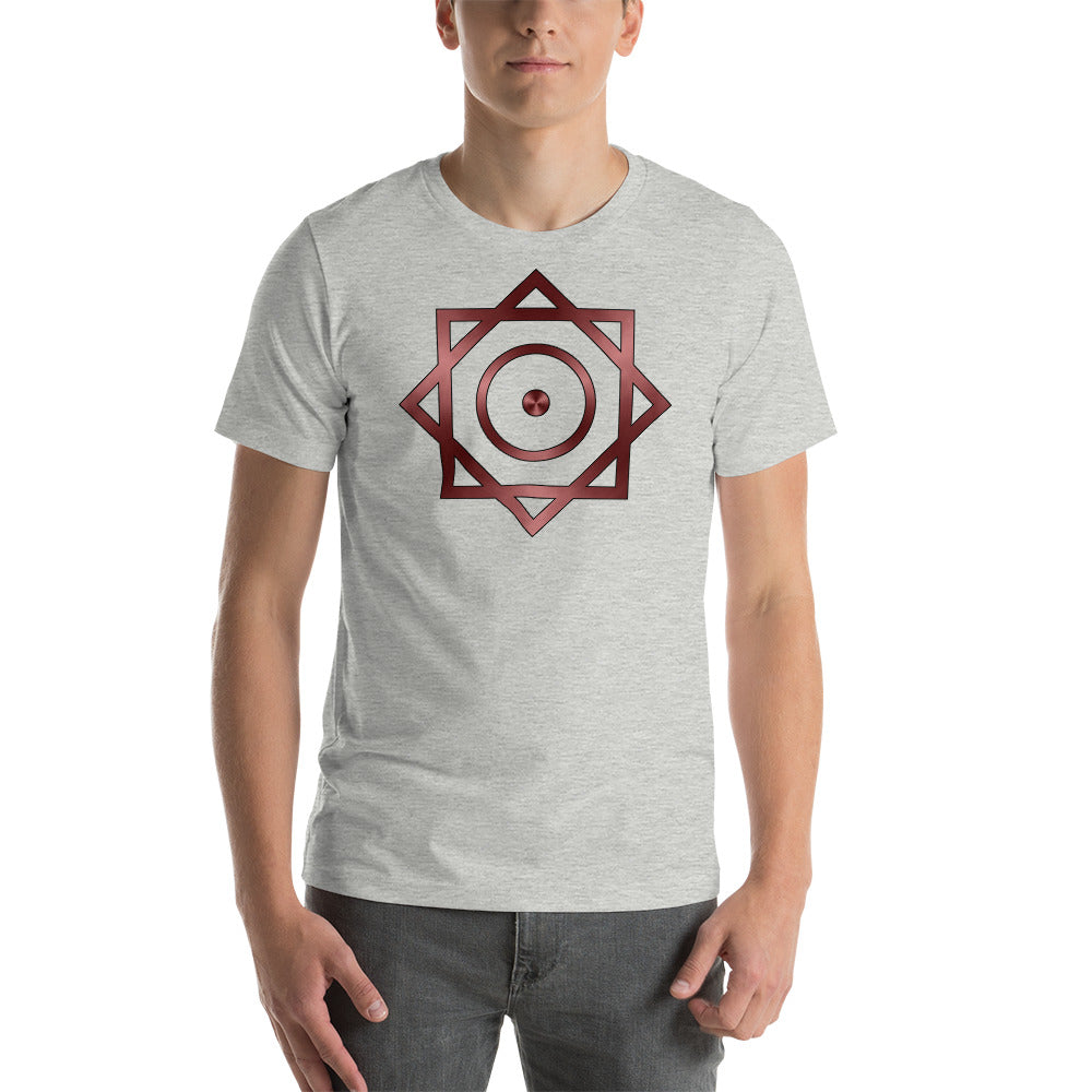 Metallic Zodiac Double-Box - Crimson Sun - Short-sleeve unisex t-shirt