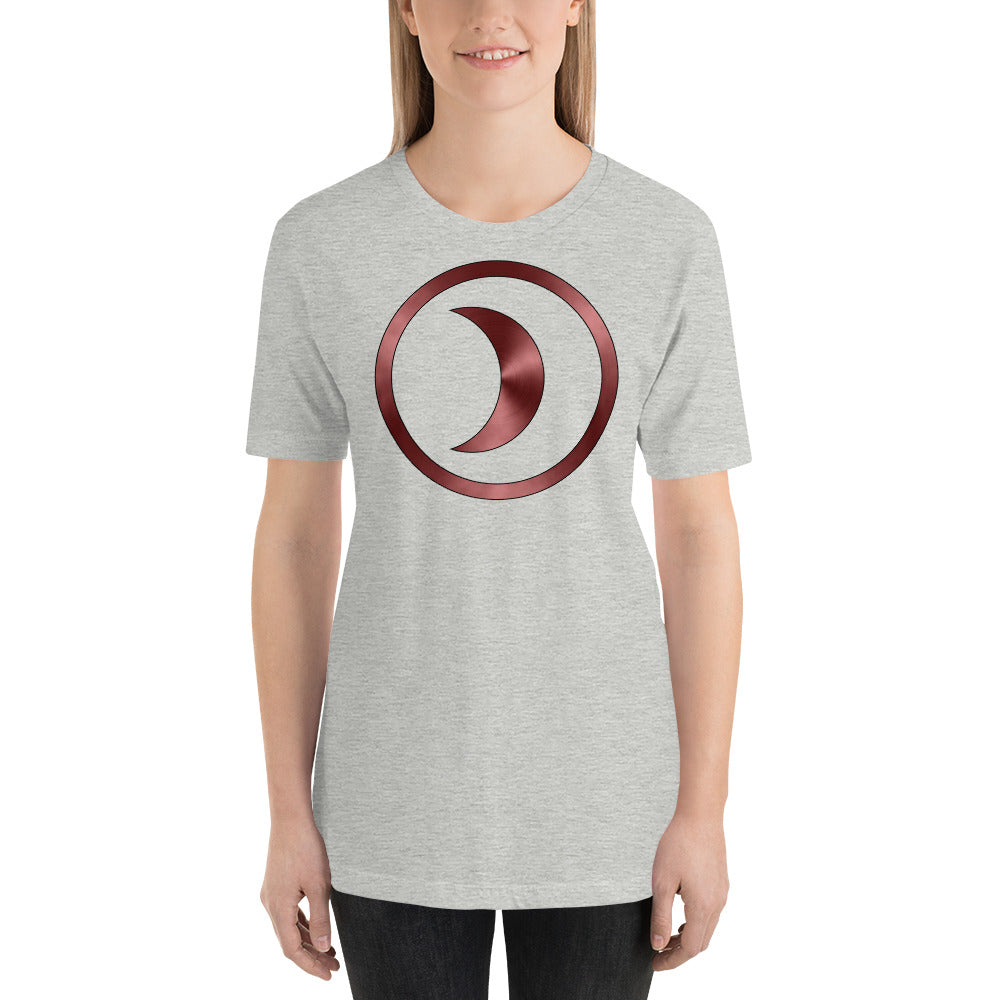 Metallic Zodiac Circle - Crimson Moon - Short-sleeve unisex t-shirt