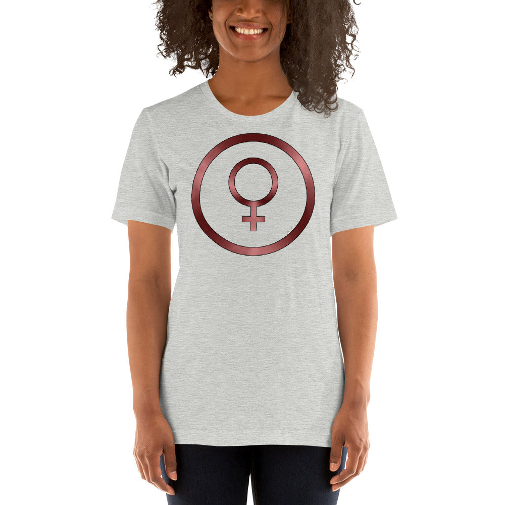 Metallic Zodiac Circle - Crimson Venus - Short-sleeve unisex t-shirt