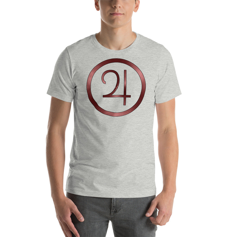 Metallic Zodiac Circle - Crimson Jupiter - Short-sleeve unisex t-shirt