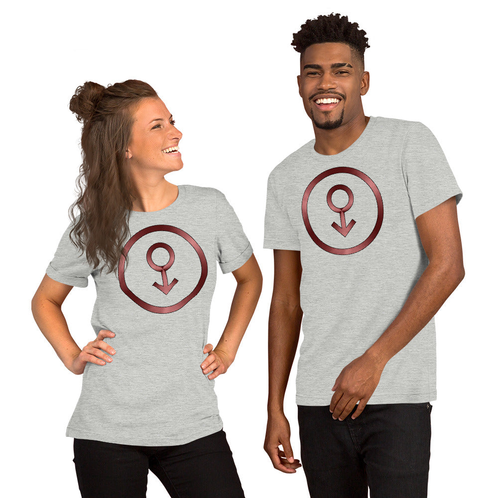 Metallic Zodiac Circle - Crimson Eris - Short-sleeve unisex t-shirt