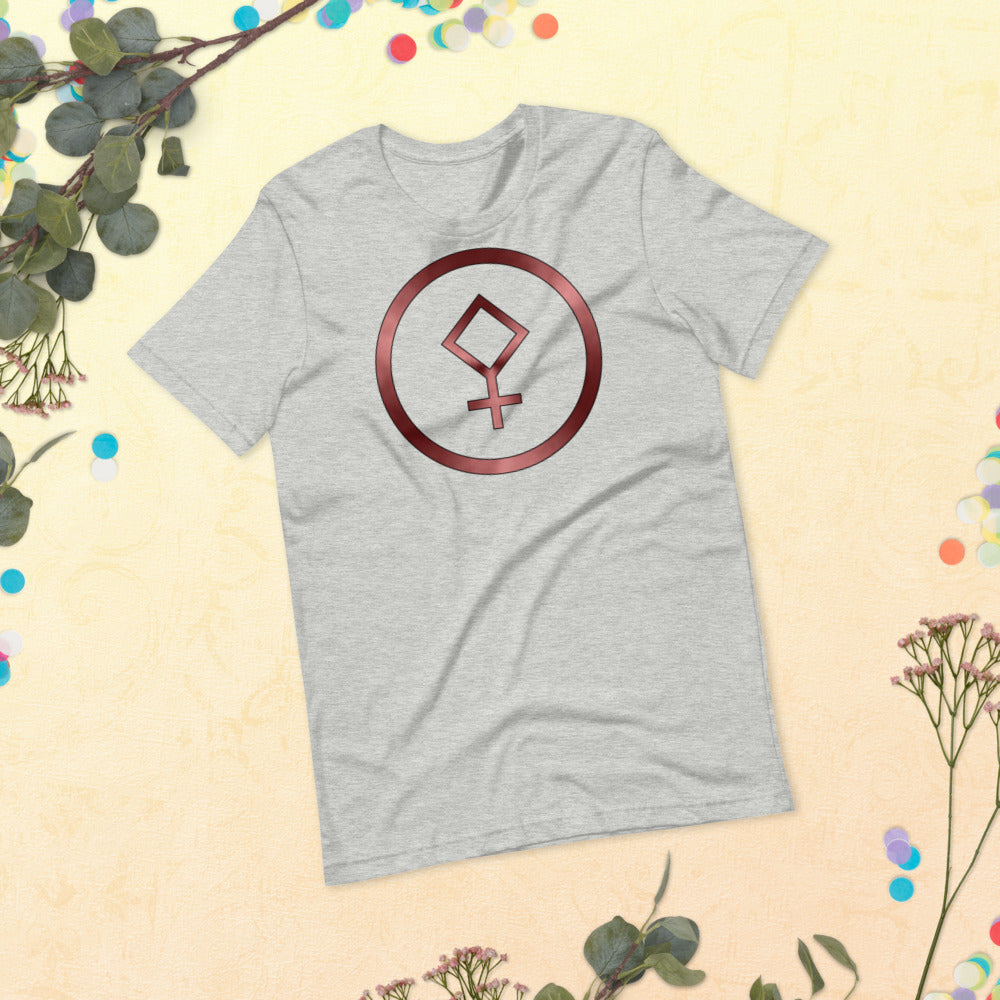 Metallic Zodiac Circle - Crimson Pallas - Short-sleeve unisex t-shirt