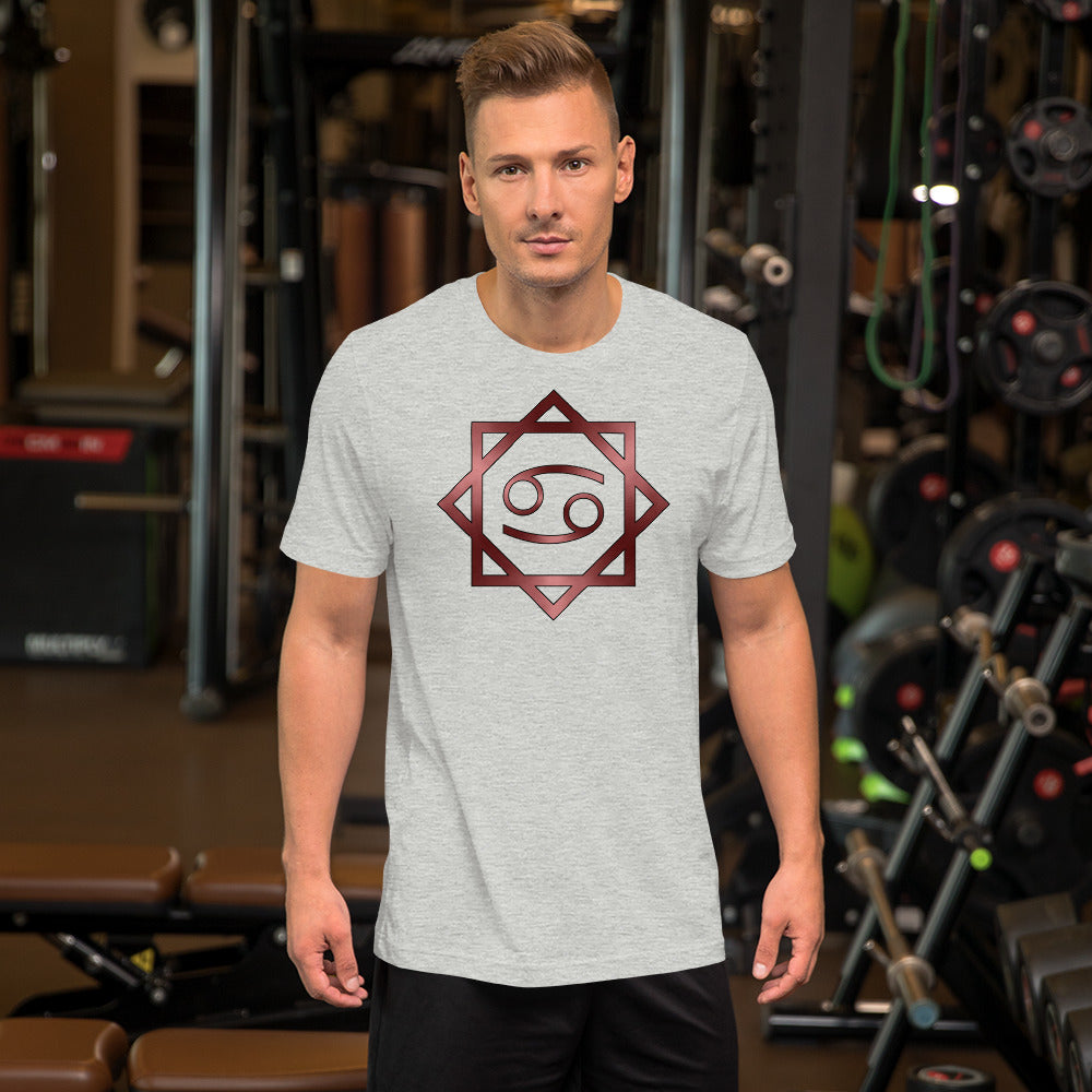 Metallic Zodiac Double-Box - Crimson Cancer - Short-sleeve unisex t-shirt