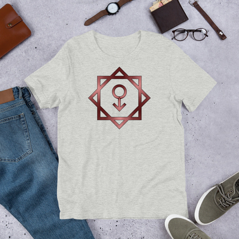Metallic Zodiac Double-Box - Crimson Eris - Short-sleeve unisex t-shirt
