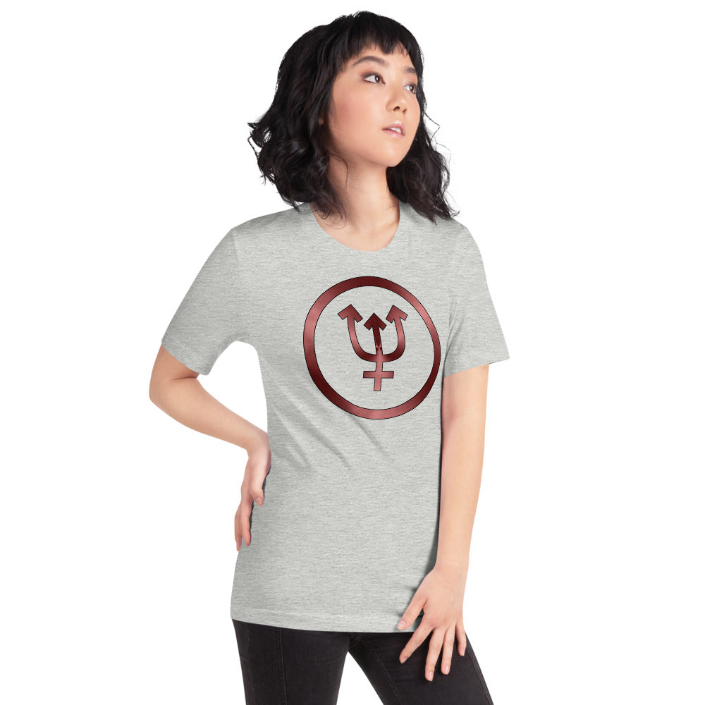 Metallic Zodiac Circle - Crimson Neptune - Short-sleeve unisex t-shirt