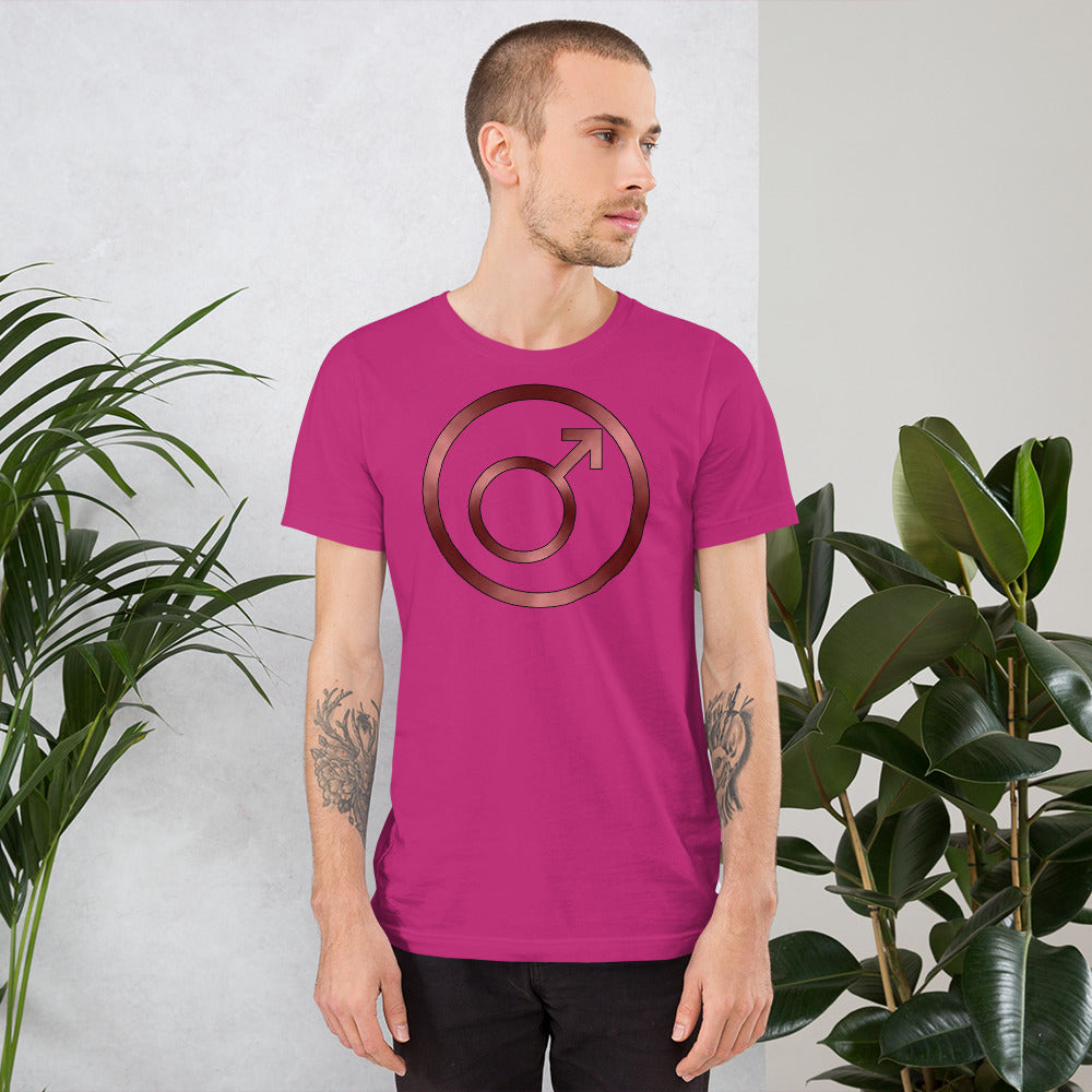 Metallic Zodiac Circle - Crimson Mars - Short-sleeve unisex t-shirt