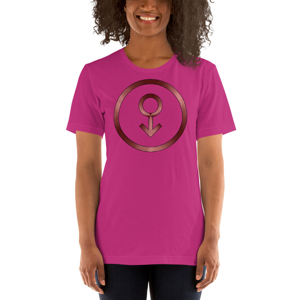 Metallic Zodiac Circle - Crimson Eris - Short-sleeve unisex t-shirt