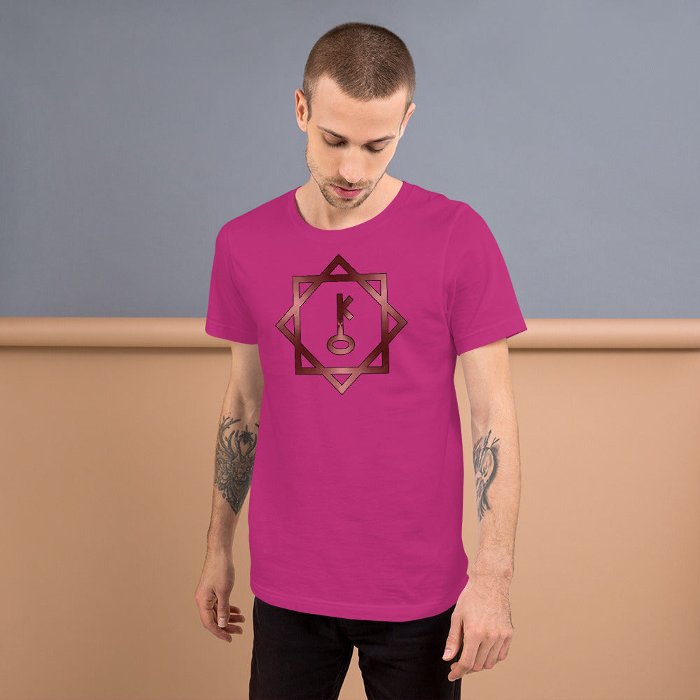 Metallic Zodiac Double-Box - Crimson Chiron - Short-sleeve unisex t-shirt