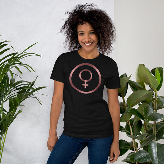 Metallic Zodiac Circle - Crimson Venus - Short-sleeve unisex t-shirt