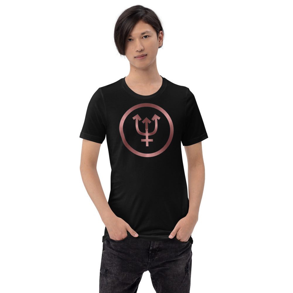 Metallic Zodiac Circle - Crimson Neptune - Short-sleeve unisex t-shirt