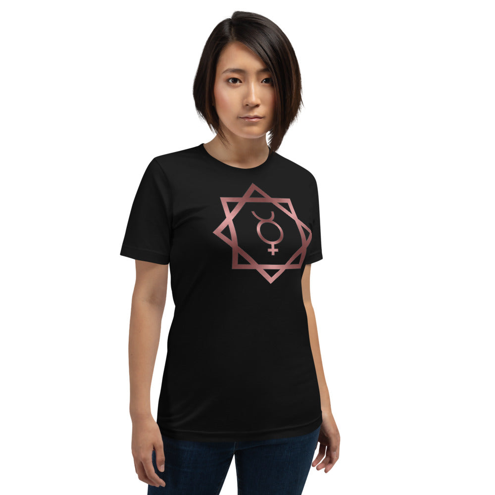 Metallic Zodiac Double-Box - Crimson Mercury - Short-sleeve unisex t-shirt