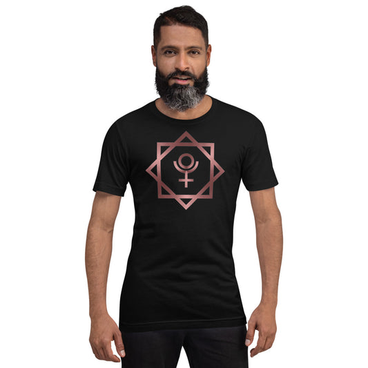 Metallic Zodiac Double-Box - Crimson Pluto - Short-sleeve unisex t-shirt