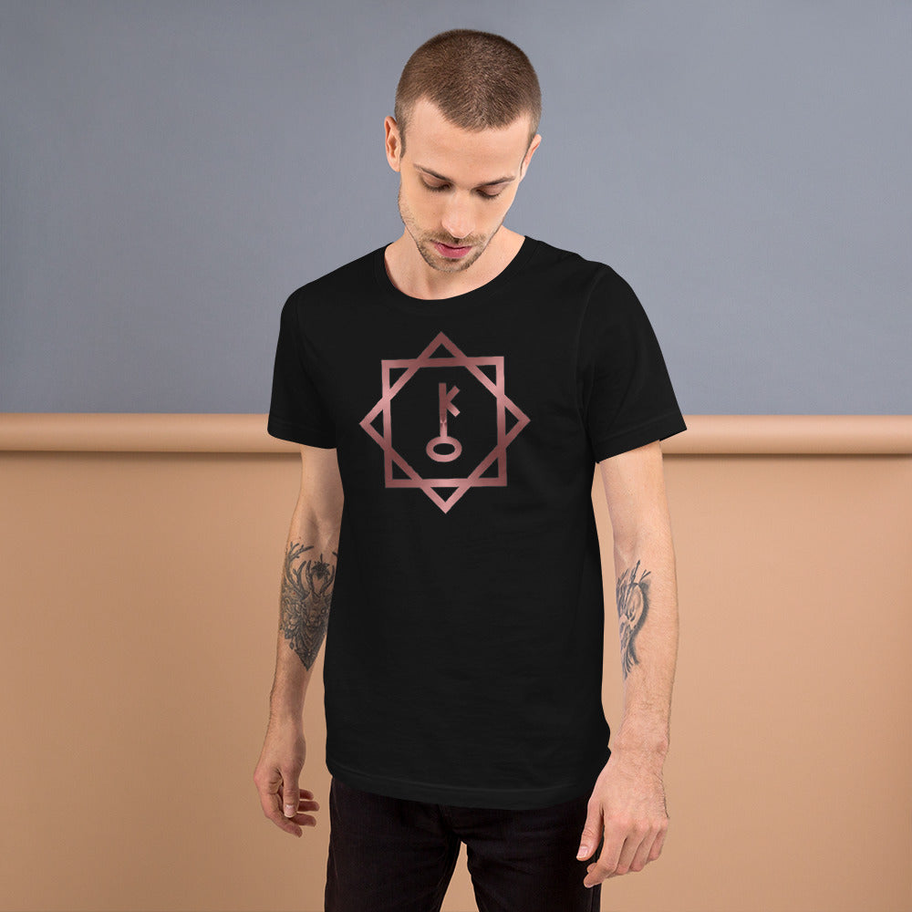 Metallic Zodiac Double-Box - Crimson Chiron - Short-sleeve unisex t-shirt