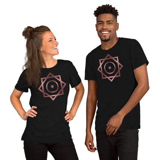 Metallic Zodiac Double-Box - Crimson Sun - Short-sleeve unisex t-shirt