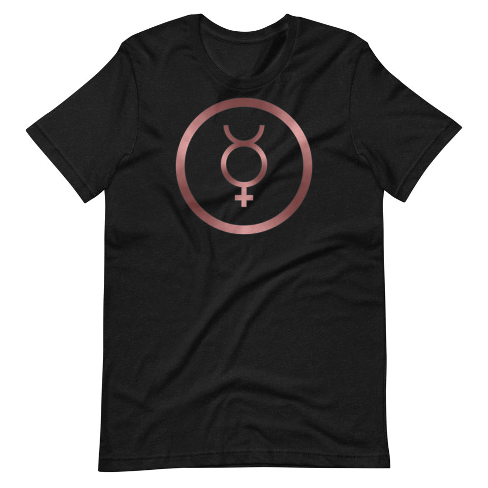 Metallic Zodiac Circle - Crimson Mercury - Short-sleeve unisex t-shirt