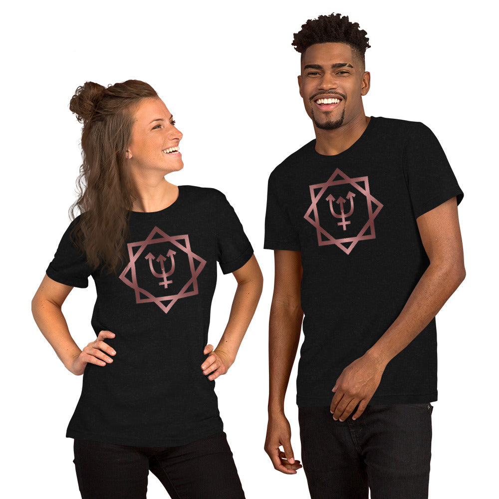 Metallic Zodiac Double-Box - Crimson Neptune - Short-sleeve unisex t-shirt
