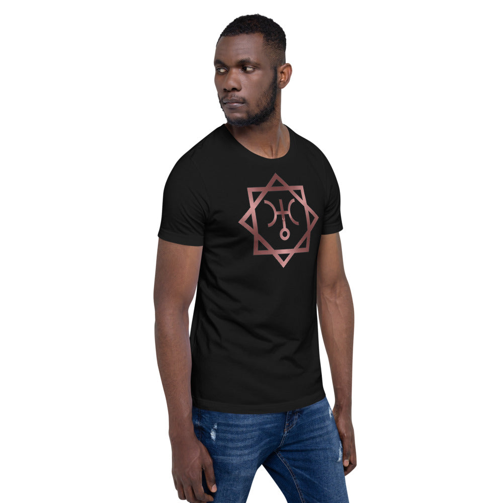 Metallic Zodiac Double-Box - Crimson Uranus - Short-sleeve unisex t-shirt
