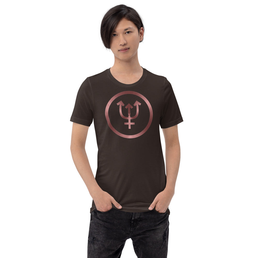 Metallic Zodiac Circle - Crimson Neptune - Short-sleeve unisex t-shirt