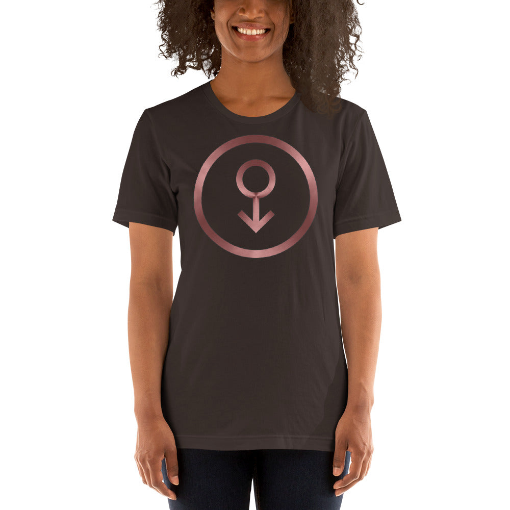 Metallic Zodiac Circle - Crimson Eris - Short-sleeve unisex t-shirt