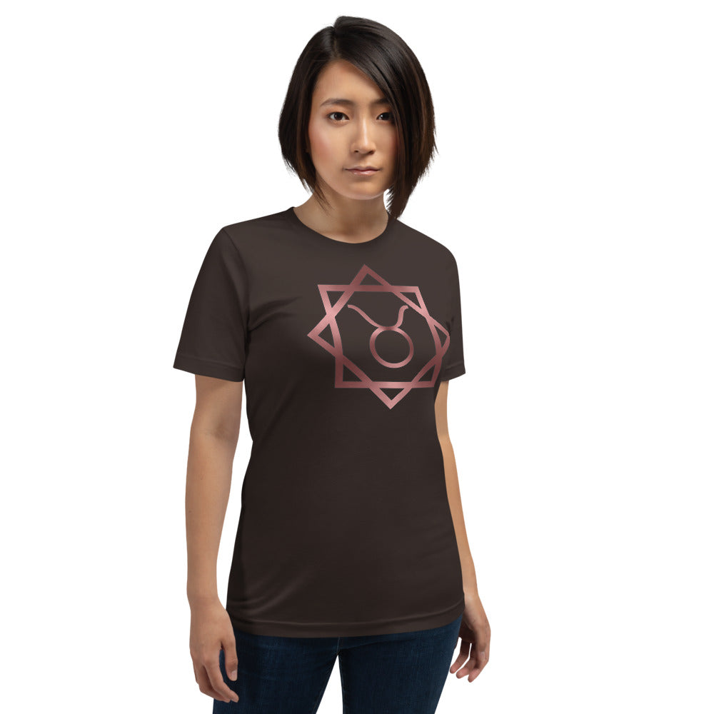 Metallic Zodiac Double-Box - Crimson Taurus - Short-sleeve unisex t-shirt