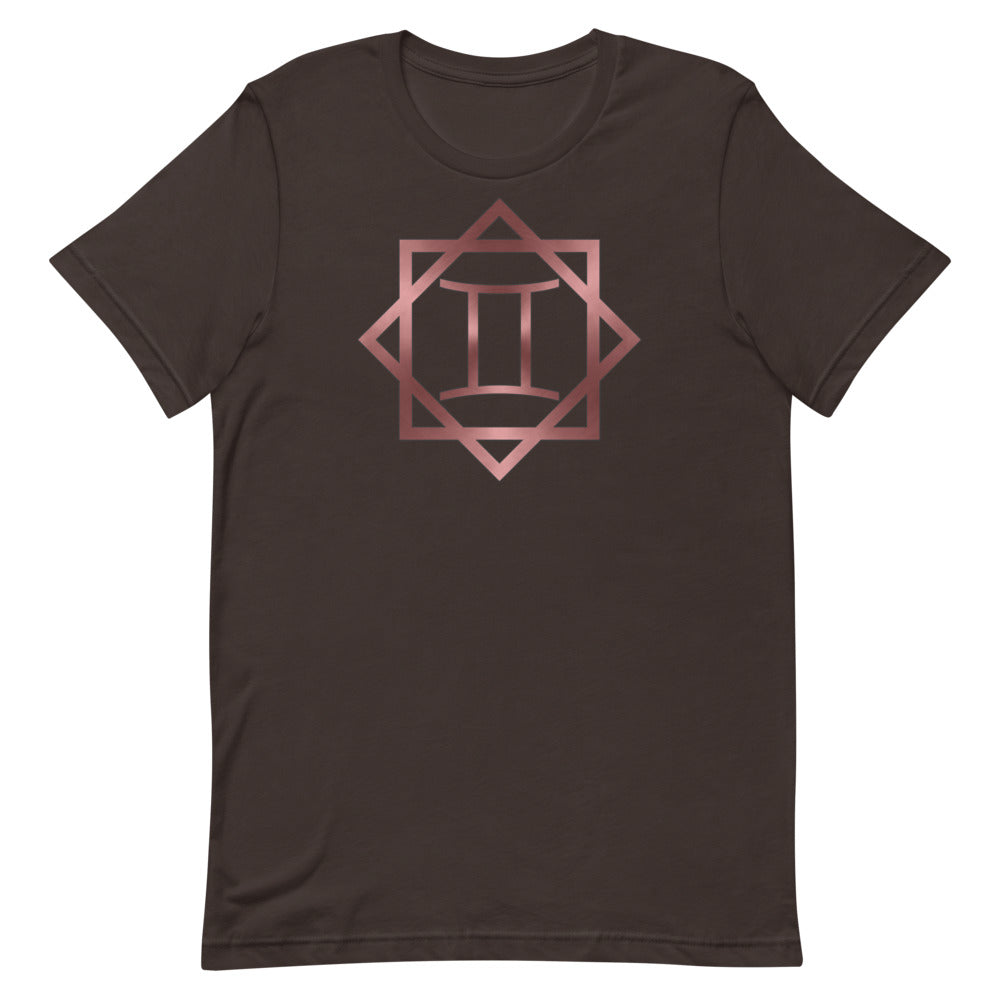 Metallic Zodiac Double-Box - Crimson Gemini - Short-sleeve unisex t-shirt