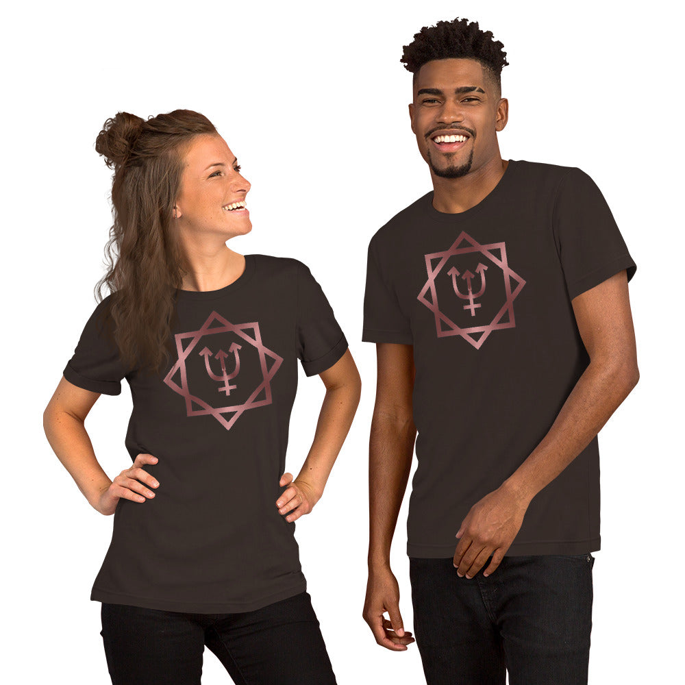 Metallic Zodiac Double-Box - Crimson Neptune - Short-sleeve unisex t-shirt