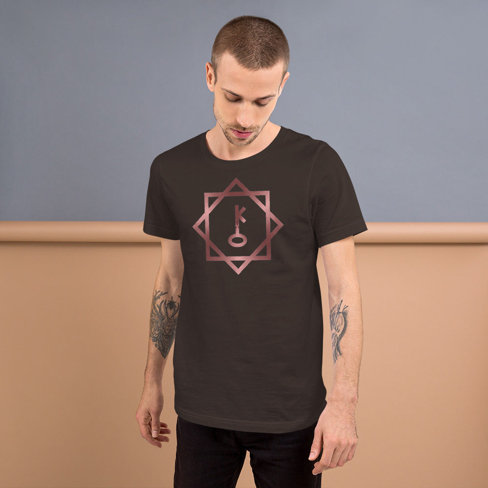 Metallic Zodiac Double-Box - Crimson Chiron - Short-sleeve unisex t-shirt