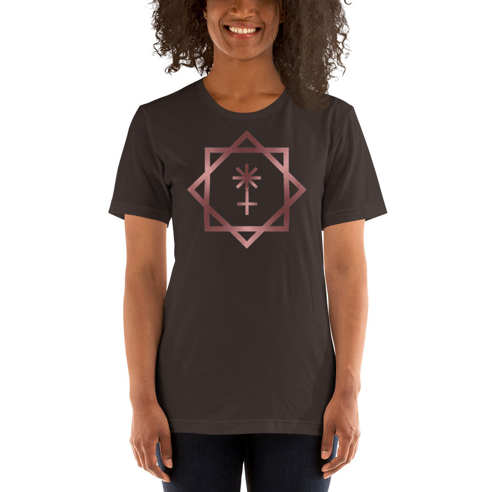 Metallic Zodiac Double-Box - Crimson Juno - Short-sleeve unisex t-shirt