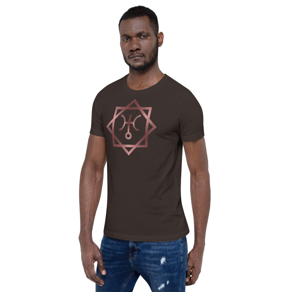 Metallic Zodiac Double-Box - Crimson Uranus - Short-sleeve unisex t-shirt