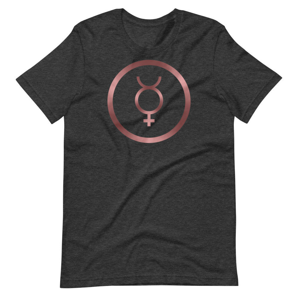 Metallic Zodiac Circle - Crimson Mercury - Short-sleeve unisex t-shirt