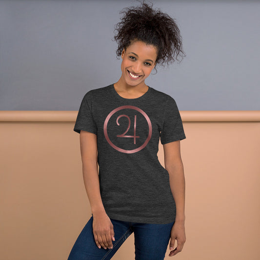 Metallic Zodiac Circle - Crimson Jupiter - Short-sleeve unisex t-shirt